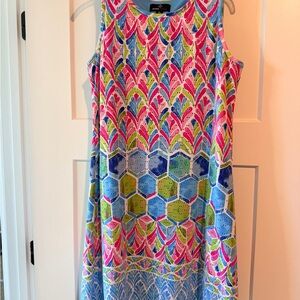 Ronni Nicole Vibrant Geometric Mini Dress